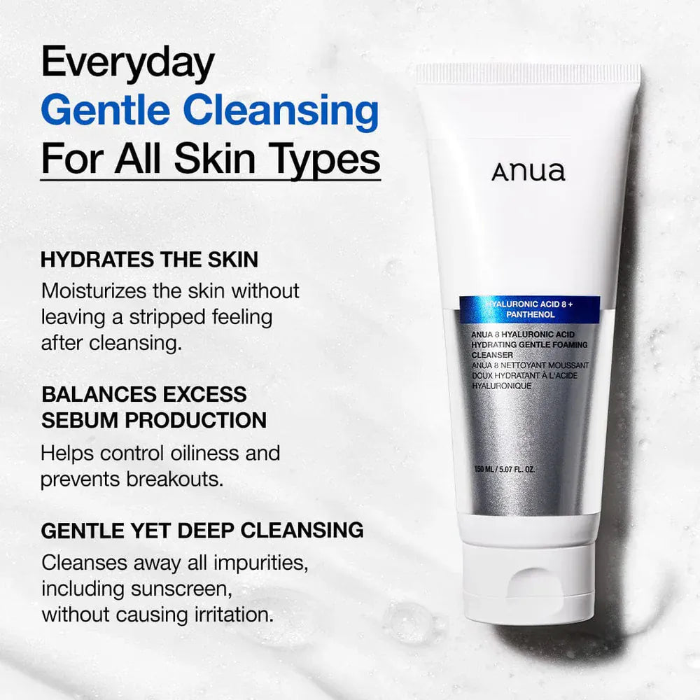 Anua Anua 8 Hyaluronic Acid Hydrating Gentle Foaming Cleanser 150ml