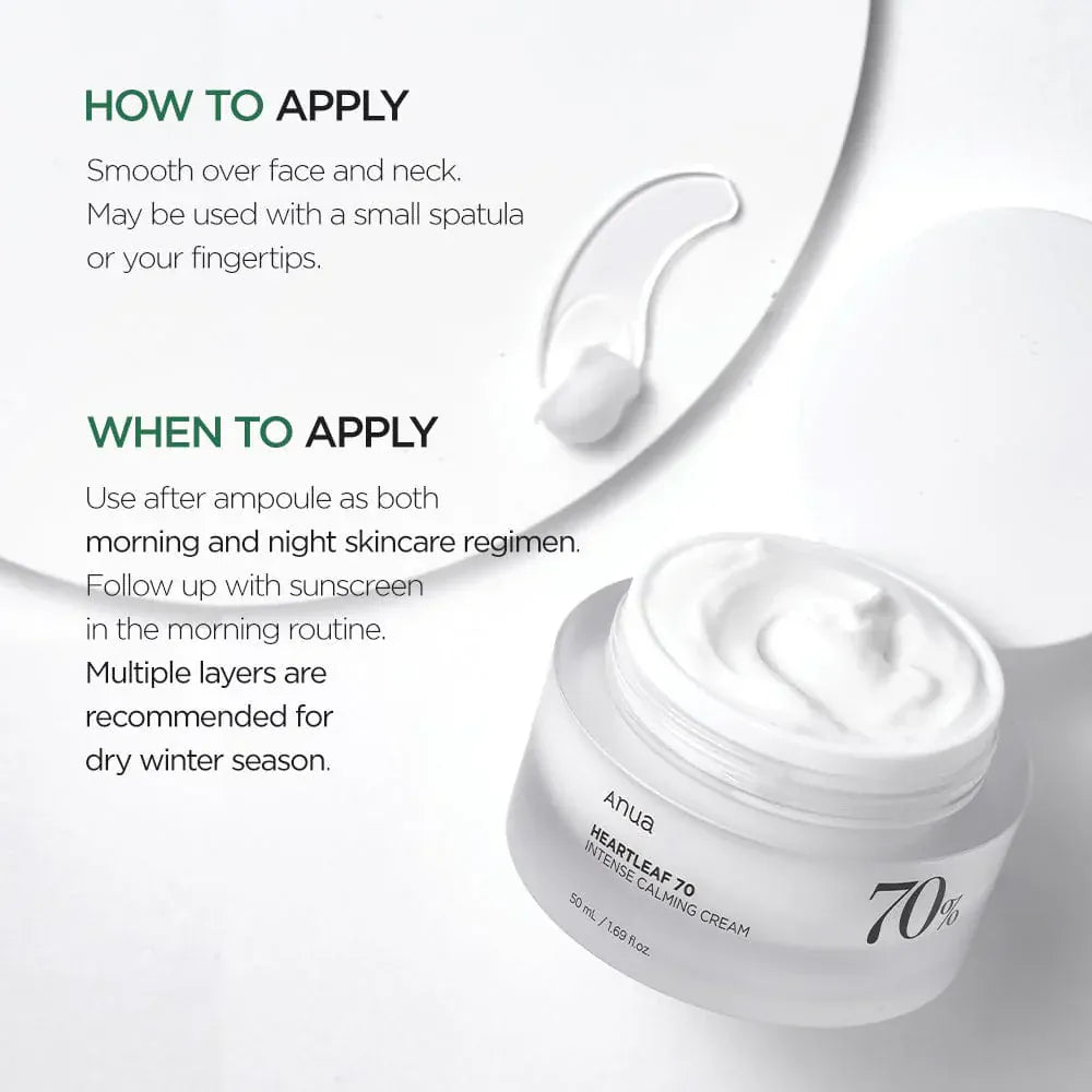 Anua Anua Heartleaf 70% Intense Calming Cream 50ml