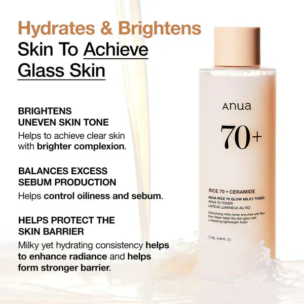 Anua Anua Rice 70 Glow Milky Toner 250ml
