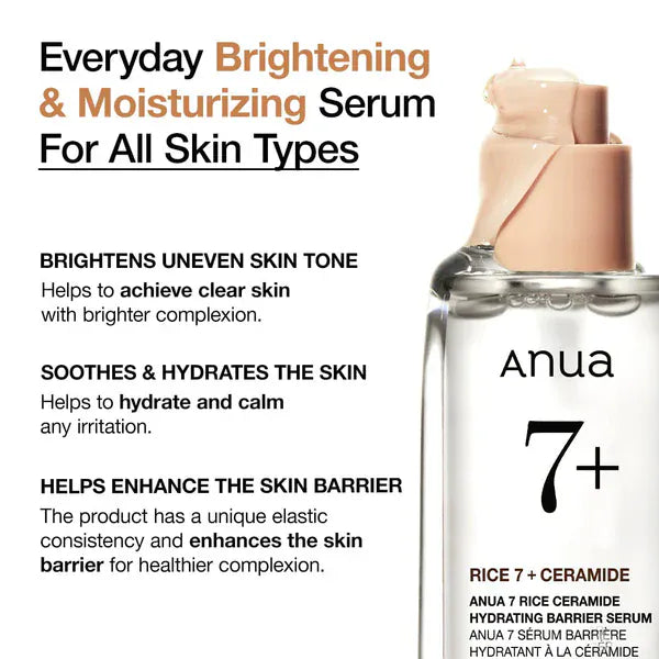 Anua Anua Rice Ceramide 7 Hydrating Barrier Serum 50ml