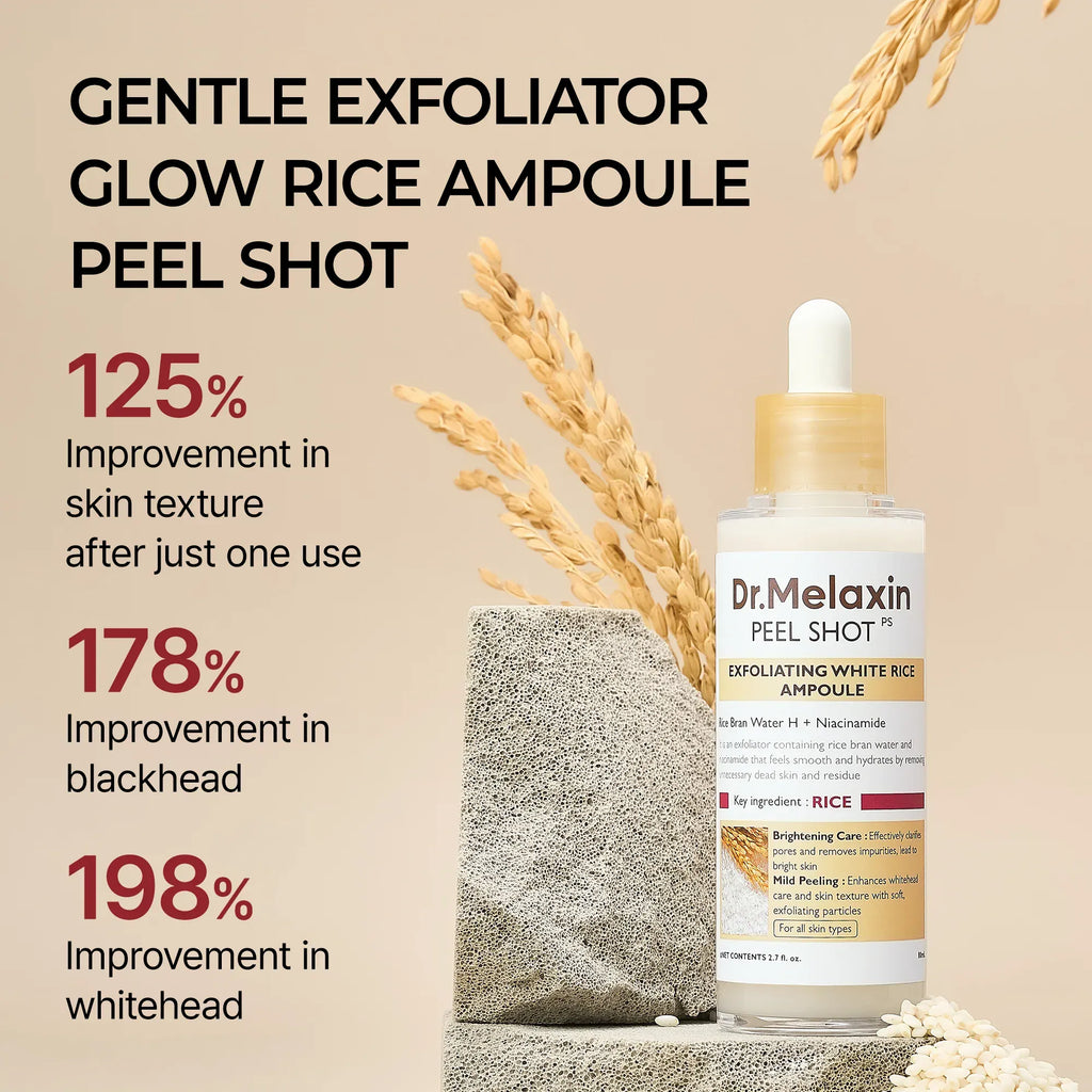 Dr.Melaxin 80ml / 80ml [Dr.Melaxin] Peel Shot Exfoliating Rice Ampoule 80ml (1 out of 2 options)