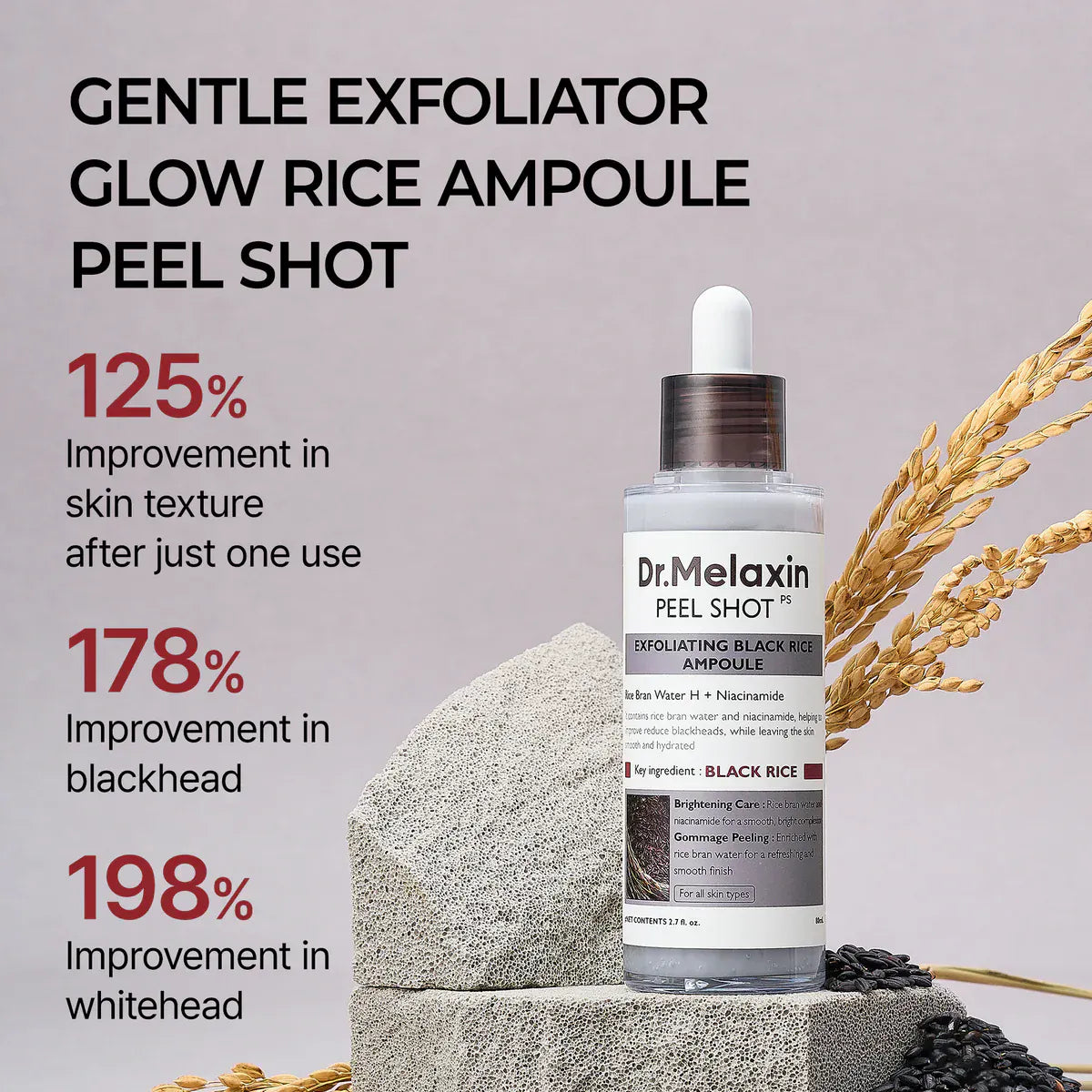 Dr. Melaxin [Dr.Melaxin] Peel Shot Exfoliating Black Rice Ampoule 80ml